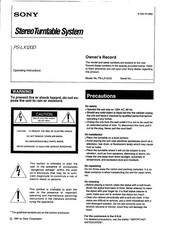 Sony PS-LX120D Operating Instructions