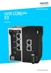Bosch Rexroth ctrlX CORE plus X3 Operating Instructions Manual