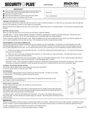 Stack-On SECURITY PLUS Instructions Manual