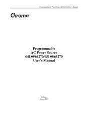 Chroma 65270 User Manual