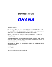 Ship Harbor Yacht Charters OHANA Operation Manual