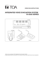 Toa VX-3000 SERIES Operating Instructions Manual