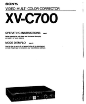 Sony XV-C700 Operating Instructions Manual