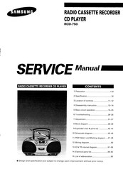 Samsung RCD-750 Service Manual