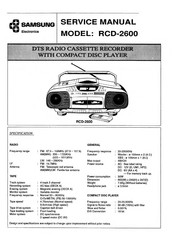 Samsung RCD-2600 Service Manual