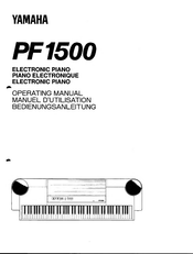 Yamaha PF-1500 Operating Manual