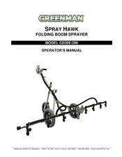 GREENMAN SPRAY HAWK CD30E-200 Operator's Manual