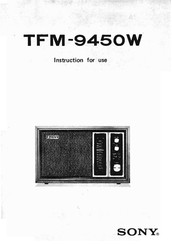 Sony TFM-9450W Instructions For Use