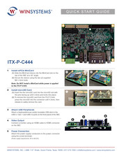 WinSystems ITX-P-C444 Quick Start Manual