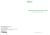 ESY Sunhome ESYSUNHOME 5KWH+ User Manual & Installation Manual