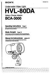 Sony HVL-80DA Operating Instructions Manual