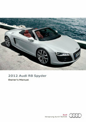 Audi R8 Spyder 2012 Owner's Manual