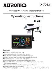 Altronics X 7063 Operating Instructions Manual
