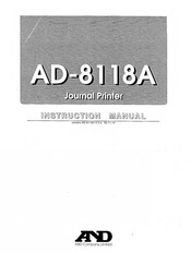 A&D AD-8118A Instruction Manual