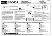 Clarion CDC605 Owner's Manual