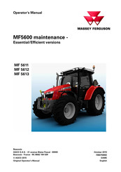 MASSEY FERGUSON MF5613 Operator's Manual