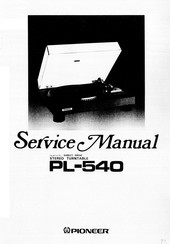 Pioneer QuartzPLL PL-540 Service Manual