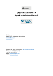 Growatt ShineLink-X Quick Installation Manual