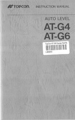 Topcon AT-G4 Instruction Manual