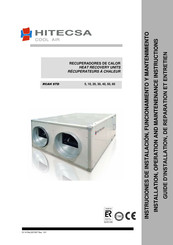 Hitecsa RCAH STD 40 Installation, Operation And Maintenenance Instructions