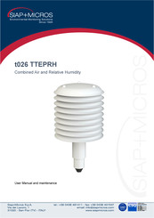 SIAP+MICROS t026 TTEPRH User Manual And Maintenance