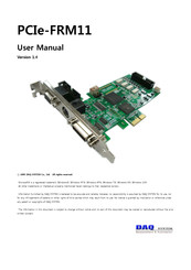 Daq System PCIe-FRM11 User Manual