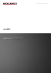 STIEBEL ELTRON HSBC 225 S Operation And Installation Manual