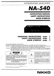 Nikko NA-540 Instruction Manual