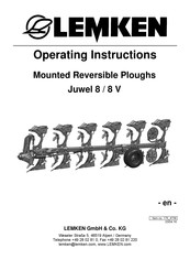 LEMKEN Juwel 8 Operating Instructions Manual