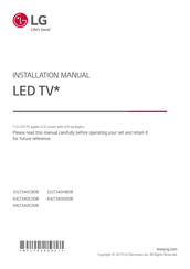 LG 32LT340CBDB Installation Manual