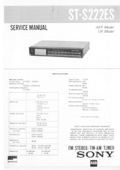 Sony ST-S222ES Service Manual