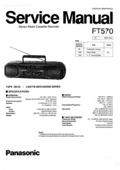 Panasonic FT570 Service Manual