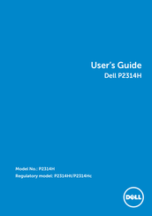 Dell P2314Ht User Manual