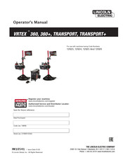 Lincoln Electric VRTEX
TRANSPORT Operator's Manual