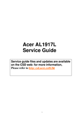 Acer AL1917L Service Manual