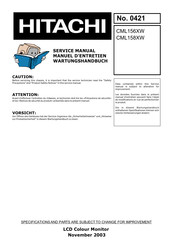 Hitachi CML158XW Service Manual