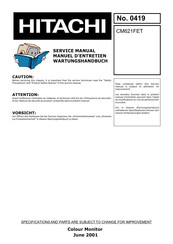 Hitachi CM621FET Service Manual