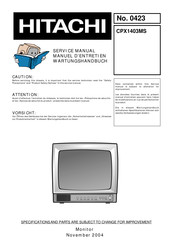 Hitachi CPX1403MS Service Manual