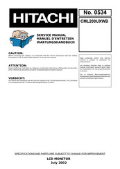 Hitachi CML200UXWB Service Manual