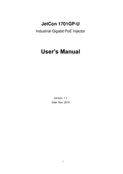 Beijer Electronics JetCon 1701GP-U User Manual
