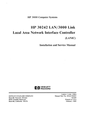 HP 30242 Installation And Service Manual