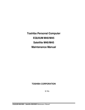 Toshiba EQUIUM M45 Maintenance Manual