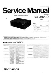 Technics SU-X920D Service Manual