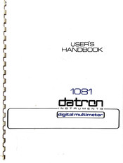 Datron 1081 User Handbook Manual