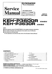 Pioneer KEH-PSG6GS3OR X1M/EW Service Manual