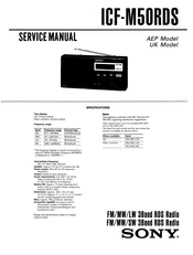 Sony IGF-M50RDS Service Manual
