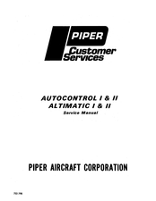 Piper ALTIMATIC I Service Manual
