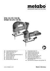 Metabo SXA 18 LTX 150 BL Original Instructions Manual