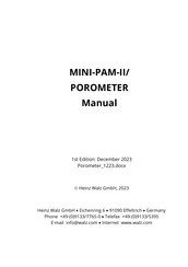 Heinz Walz MINI-PAM-II Manual