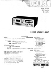 Sony TC-188SD Service Manual